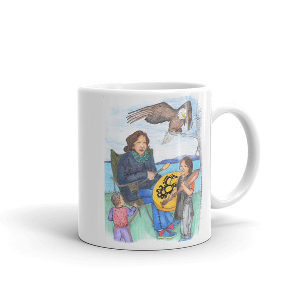 Learning to Drum by Lynn Hughan Mug