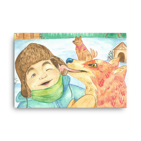 Friendly Fox by Cynthia Landry Canvas Print