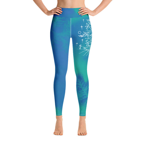 Wild Blueberry Yoga Leggings by Miigizi
