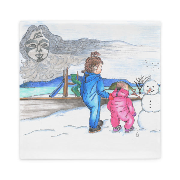 Snow Spirit by Lynn Hughan Square Pillow Case
