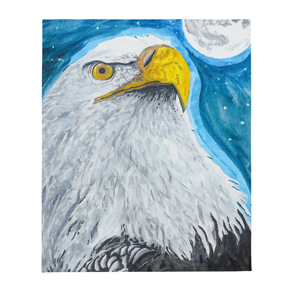 Eagle Throw Blanket by Kevin Wesaquate