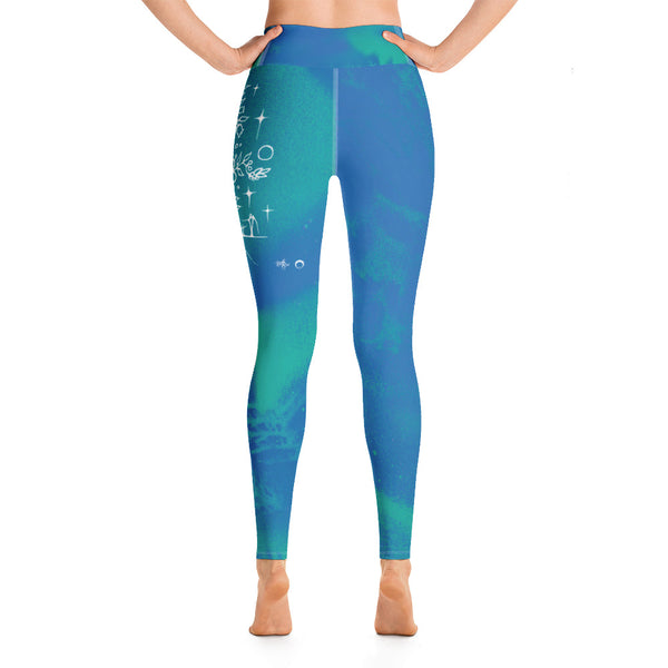 Wild Blueberry Yoga Leggings by Miigizi