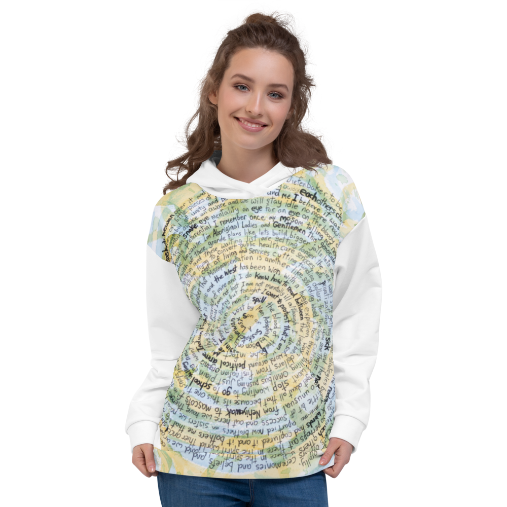Poem All-Over Unisex Hoodie by Kevin Wesaquate