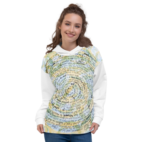 Poem All-Over Unisex Hoodie by Kevin Wesaquate