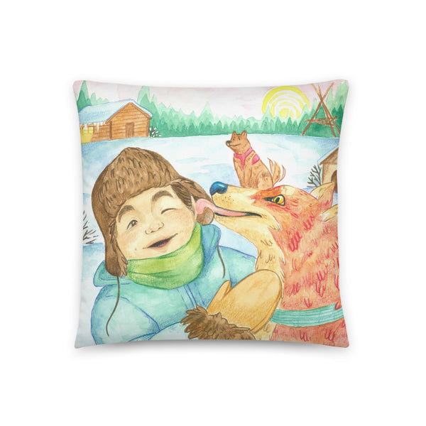 Friendly Fox Pillow by Cynthia Landry