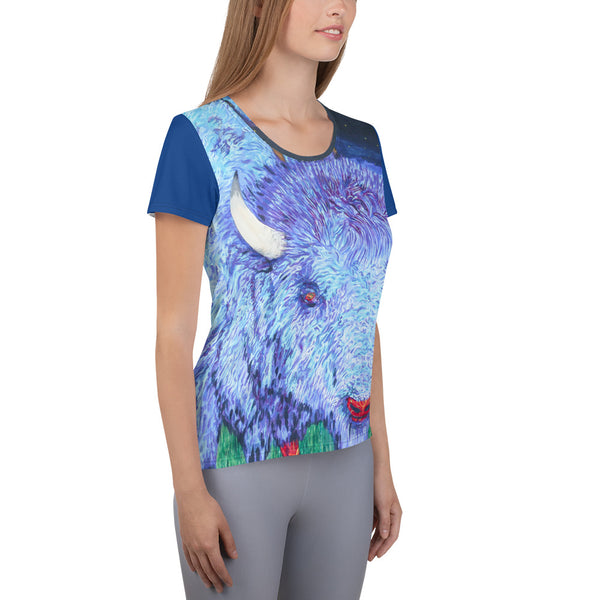 Bison Rider All-Over Women's T-shirt by Kevin Wesaquate