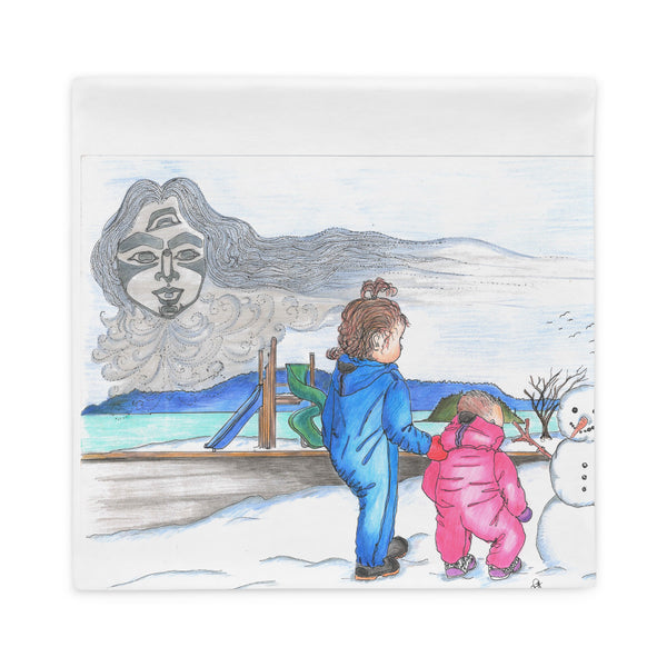 Snow Spirit by Lynn Hughan Square Pillow Case