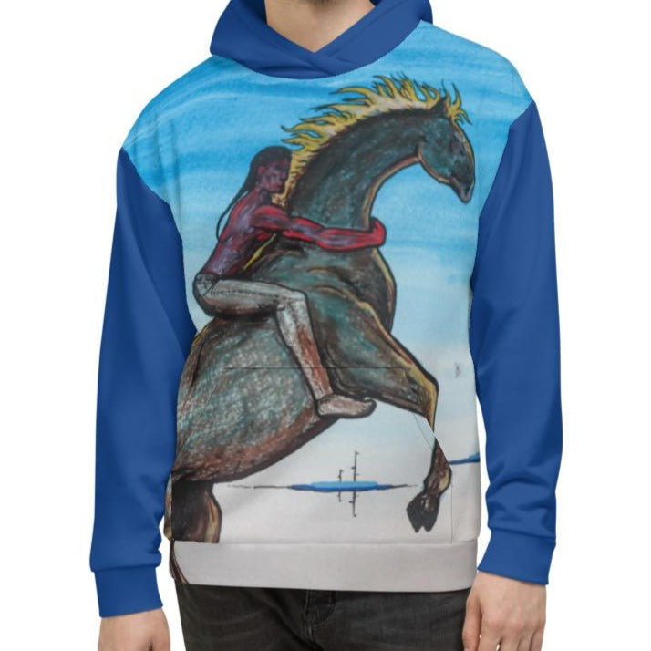 Rider All-Over Unisex Hoodie by Kevin Wesaquate