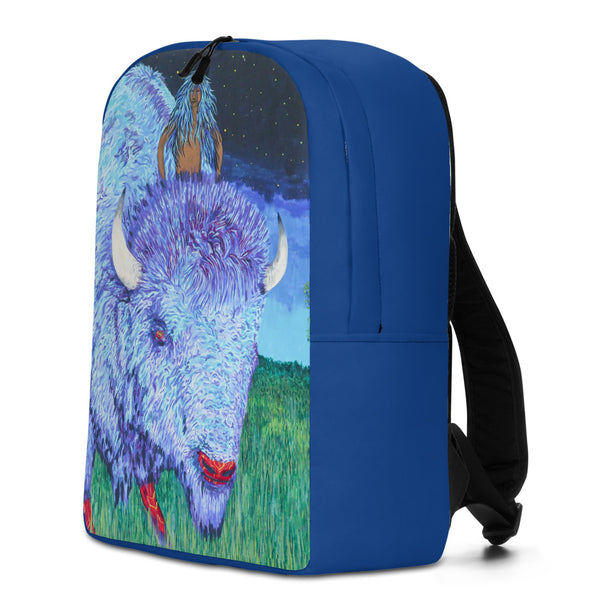 "Mistassini The Boy"  Backpack by Kevin Wesaquate