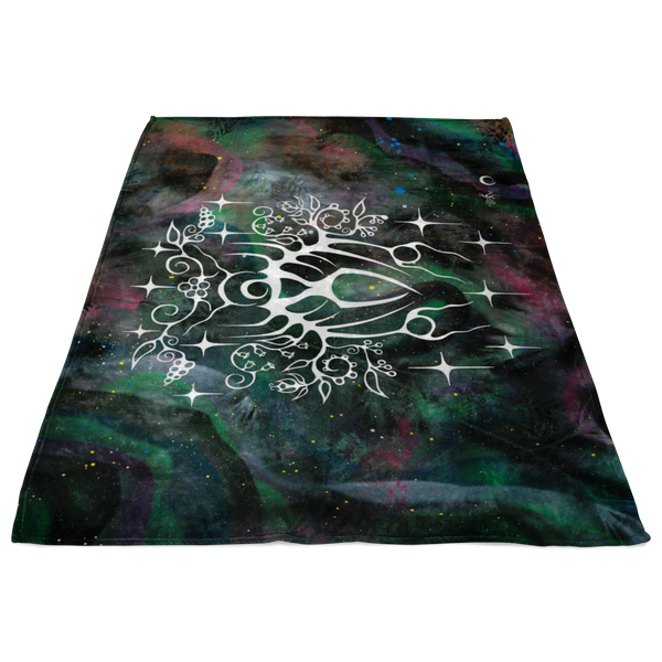 Time Traveler Fleece Blanket by Miigizi