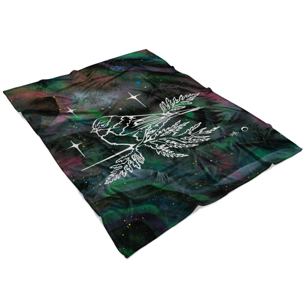 White Cedar Fleece Blanket by Miigizi