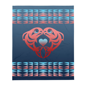 Salmon Throw Blanket by Ovila Mailhot