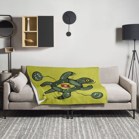 Darwin Peters - Turtle Throw Blanket