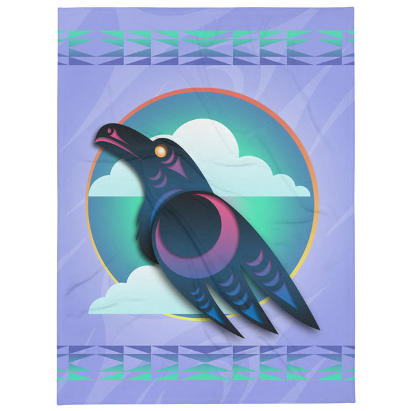 Raven Throw Blanket by Ovila Mailhot