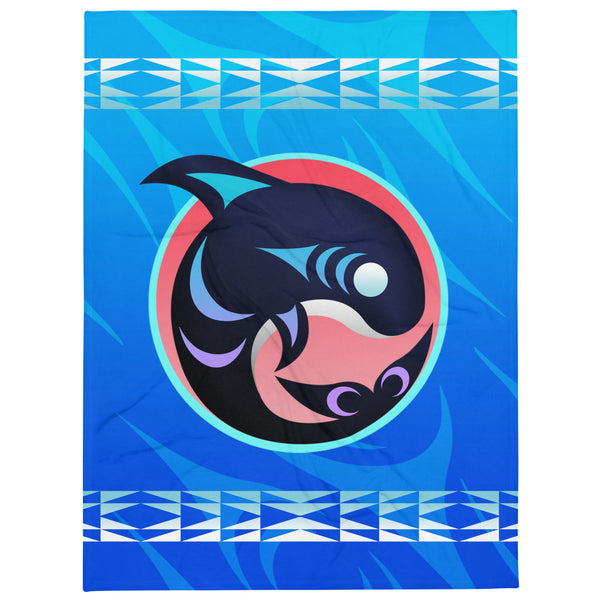 Whale Throw Blanket by Ovila Mailhot