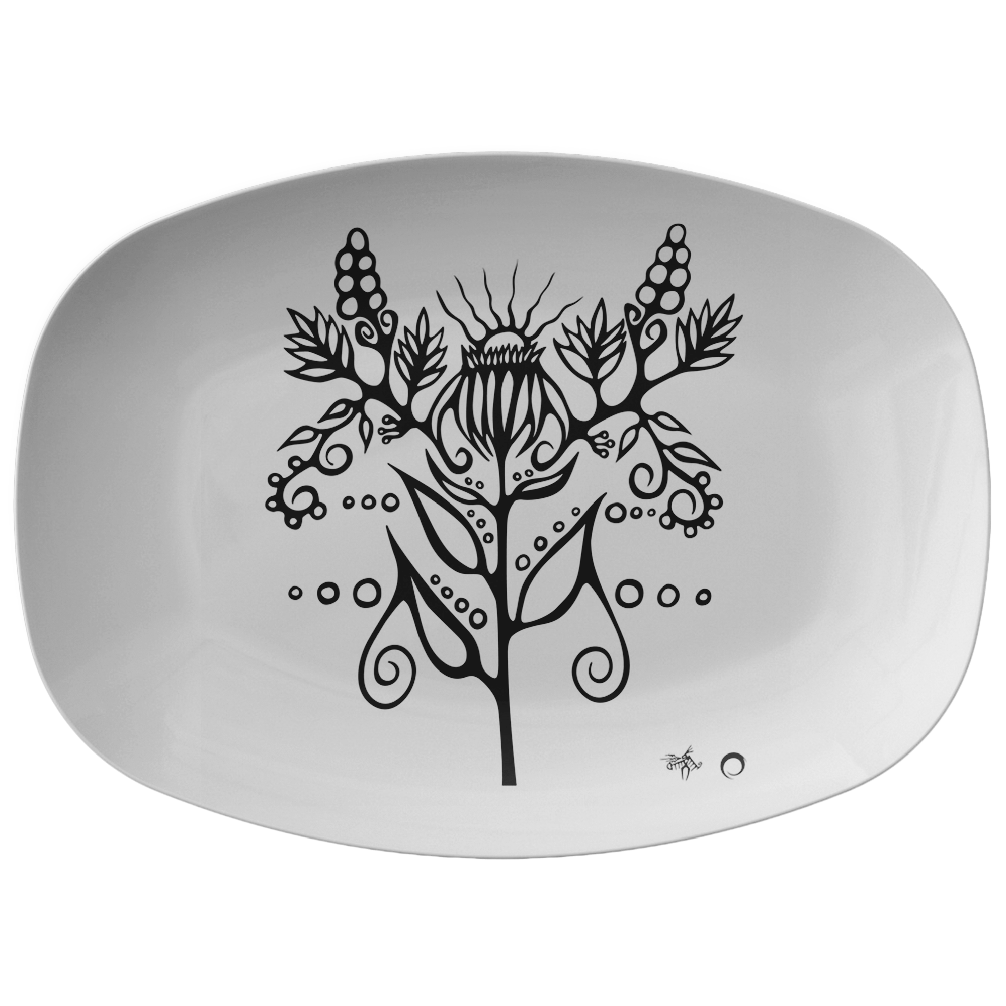 Purple Coneflower Platter by Miigizi