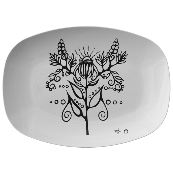 Purple Coneflower Platter by Miigizi