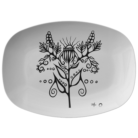 Purple Coneflower Platter by Miigizi