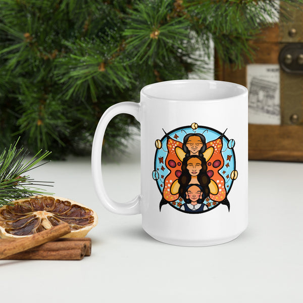 Misko-Memeegwe - Orange Butterfly Mug by Ruby Bruce