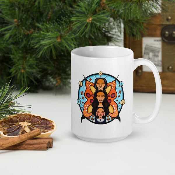 Misko-Memeegwe - Orange Butterfly Mug by Ruby Bruce