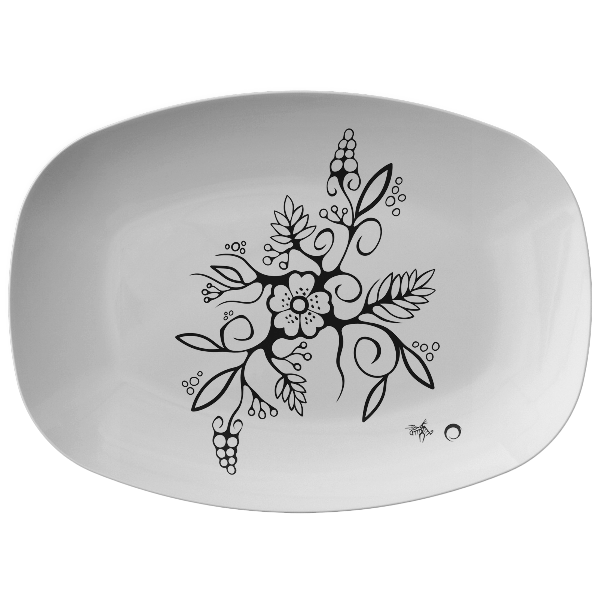 Wild Rose Platter by Miigizi