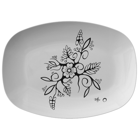 Wild Rose Platter by Miigizi