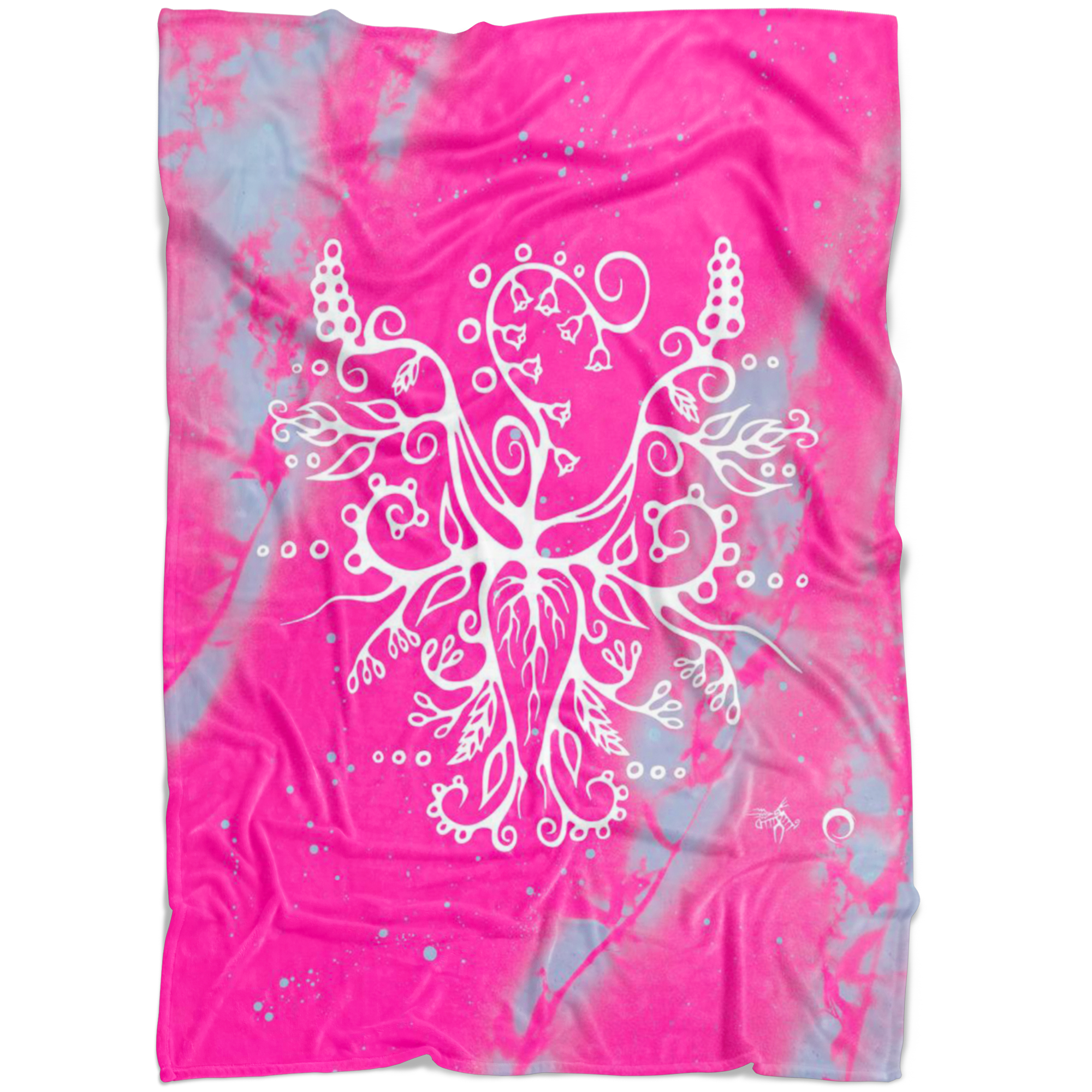 Lily of the Valley Fleece Blanket by Miigizi