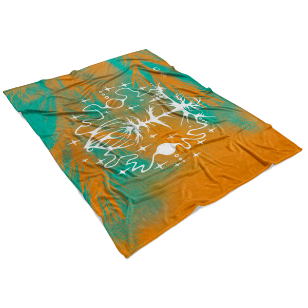 Thunderbird Coming to Nest Fleece Blanket by Miigizi